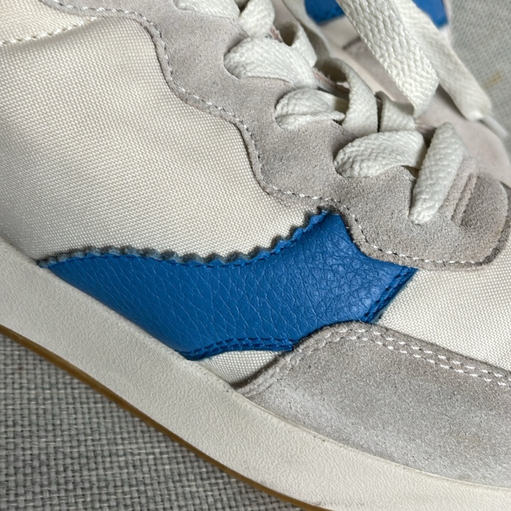 Soludos Paradiso Retro Sneakers, Women's, Color White/Blue, Size 6.5 - Picture 9 of 12